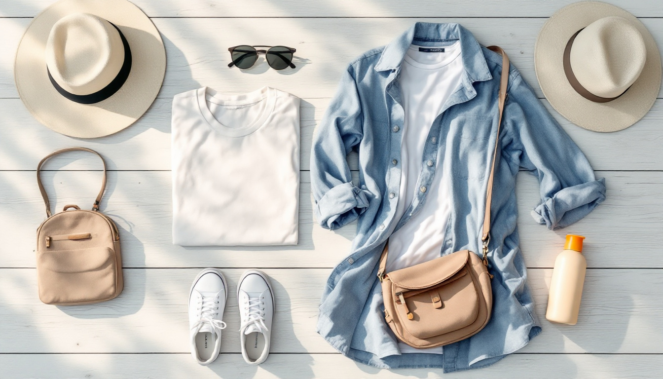 Was anziehen für Konzert im Sommer: sommerliches Konzert-Outfit mit T-Shirt, Sneakern und Accessoires